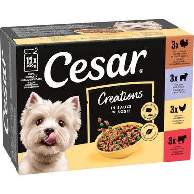 Cesar výběr masa a zeleniny v omáčce 12 x 100 g