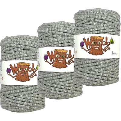 Woody Crafts 3x Woody 5 mm – Šedá (100m)