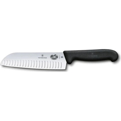 Victorinox 5.2523.17 Santoku kuchársky nôž, 17 cm, drážkovaná čepeľ, čierny