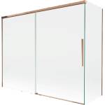 Mexen Rox 2-крилен плъзгащ се параван за вана 190 + 80 x 150 см, прозрачен, розово злато - 8C9-190-080-60-00 (8C9-190-080-60-00)