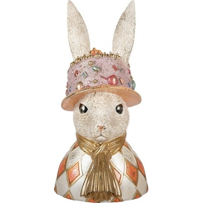 Clayre & Eef Decorative Figurine Rabbit 26x26x50 Cm Beige Plastic - 26*26*50 cm