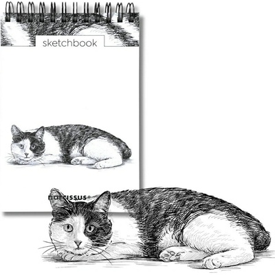 Skicovací notes A6 SP 60l čistý Kočka