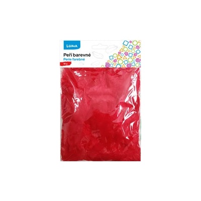 Peří barevné Luma, červené, 10g