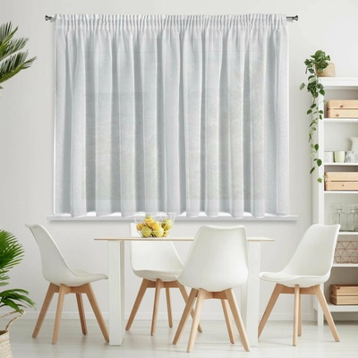 Eurofirany Záclona 400x145 cm matná biela na riasiacu pásku ANGELA