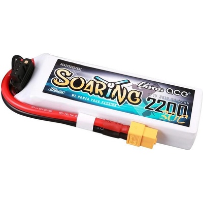 Gens ace tattu Батерия 3 клетки Gens ace G-Tech Soaring 2200mAh 11.1V 30C 3S1P Lipo Battery Pack with XT60 Plug GEA223S30X6GT (GEA223S30X6GT)