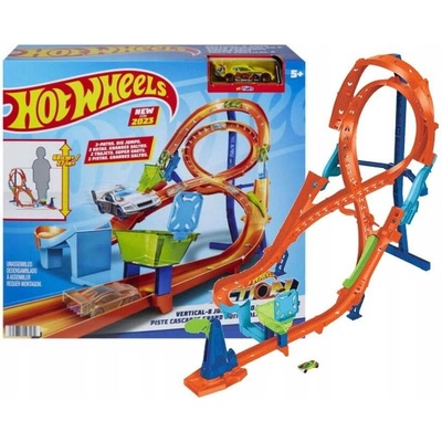 Hot Wheels Vertikální dráha Osmička Auto HMB15