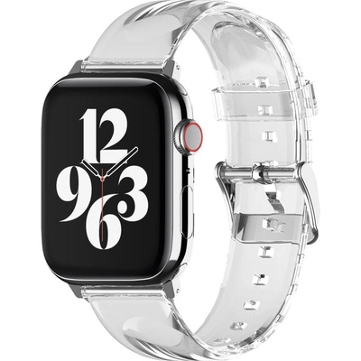Силиконова каишка за Apple Watch 42мм, 44мм, 45мм, Ultra, Ultra 2 49мм - Elago Clear Band (прозрачен) (EAW-BANDTPU-44TR)