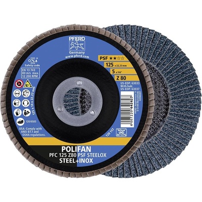 Pferd Vějířovitý brusný kotouč 125 x 22.23 mm 69398194 5 ks