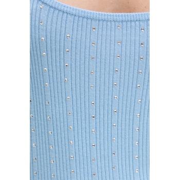 From Future Вълнена рокля from future в синьо къса с кройка по тялото wro02681 (wro02681)