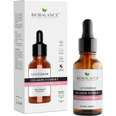 BIOBALANCE Супер серум за лице Collagen-Vitamin C, 30 ml