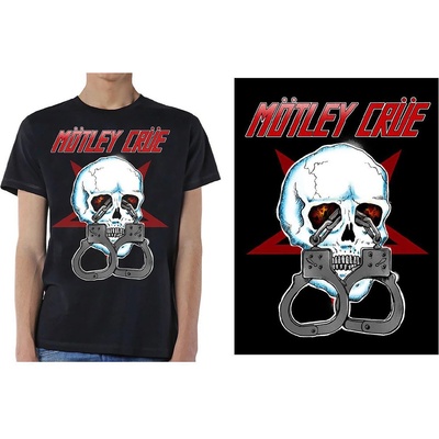 Motley Crue tričko Skull Cuffs 2 čierne