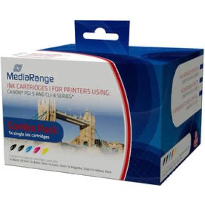 MediaRange Мастило за принтери PGI-5 и CLI-8 на Canon, комплект 5 бр (4260283112777)