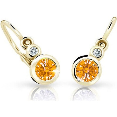 Cutie Jewellery detské náušnice zo žltého zlata C1984-10-X-1 oranžová