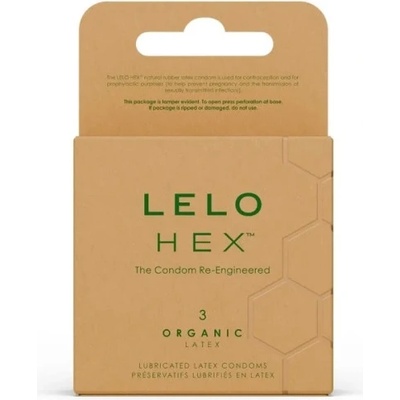Lelo Hex 3 бр. Органик презервативи с L-arginine Lelo Hex Organic