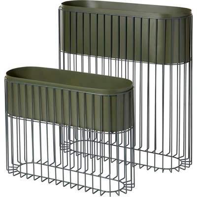 Broste Kvetináč FENJA 80cm zelený 2ks
