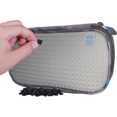 PIXIE CREW Овален ученически несесер Pixie Crew - Adventure, Сив (PXA-14-68)