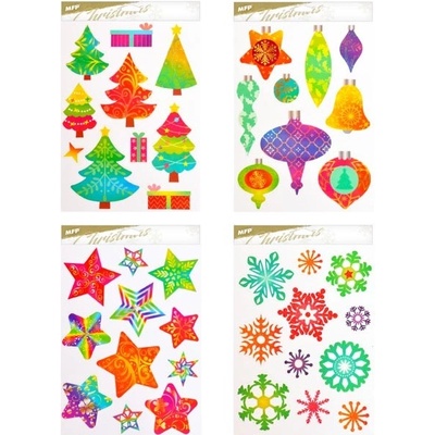 UNIPAP okenní fólie vánoce glitr VA024 20 x 30 cm 8886077 173061