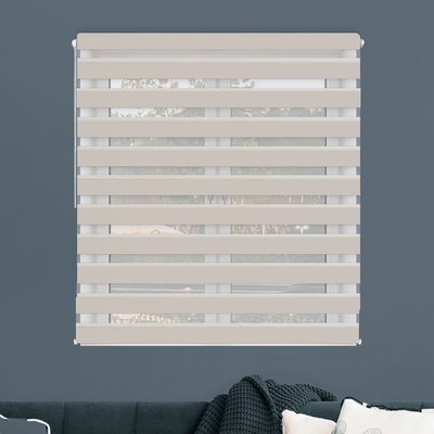 FEXI Roleta Deň a noc, Blackout Popolavo biela, A 3501e 30 x 150 cm, Ľavá - Biela