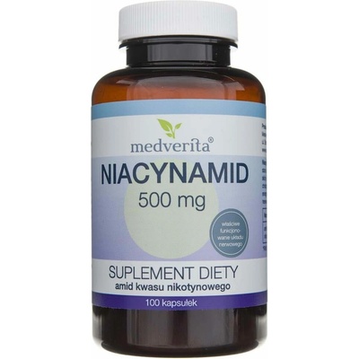 Medverita Niacinamid Kyselina nikotínová 500 mg 100 kapsúl