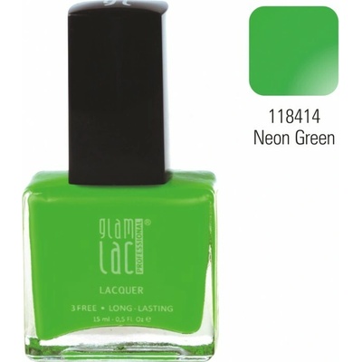 GlamLac Lak na nehty 118414 Neon Green 15 ml