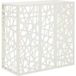 vidaXL Покритие за климатик Бяло 110 x 50 x 105 см Стомана (8014172)