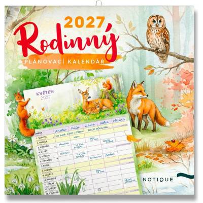 NOTIQUE Rodinný plánovací Animalium 30 × 30 cm 2027 – Hledejceny.cz