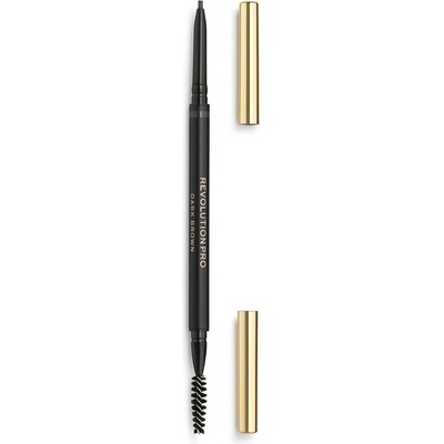 Makeup Revolution Pro Define and Fill Eyebrow Pencil ceruzka na obočie Dark Brown 0,1 g