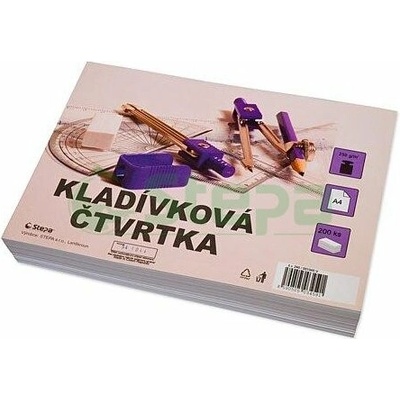 Stepa Kladívková čtvrtka bílá A4 250 g [200 listů]