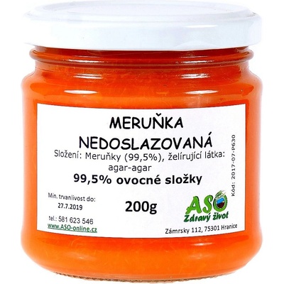 ASO Zdravý život meruňka nedoslazovaná 200 g