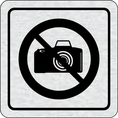 Nalepovací cedulka na dveře - Zákaz fotografování