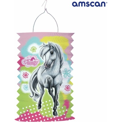 Lampión papierový valec 28 cm kôň