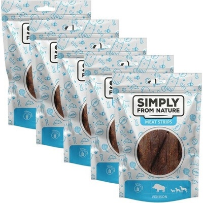 SIMPLY FROM NATURE Meat Strips maškrty pre psov so zverinou 5 x 80 g
