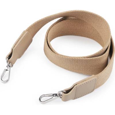 Textilní ucho / popruh na tašku s karabinami šíře 3,8 cm béžová 1 ks