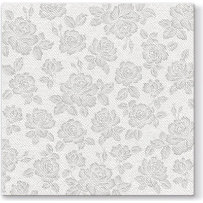 PAW servítky L Subtle Roses Silver 40x40cm