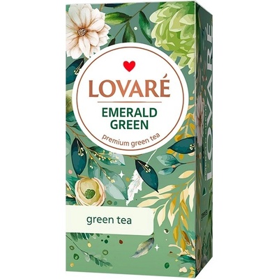 Lovaré Emerald Green 24 sáčků zelený čaj 36 g