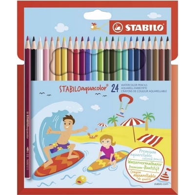 STABILO Pastelky akvarelové STABILOaquacolor, 24 ks