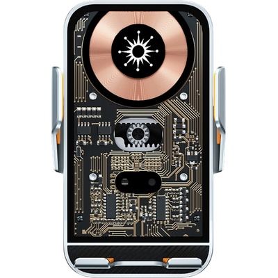Xmart Автомобилна стойка за смартфон с вграден Wireless Charger Xmart CH2024T, 22097 (22097)