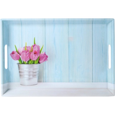 Kesper Servírovací tác motiv tulipány 50x35cm