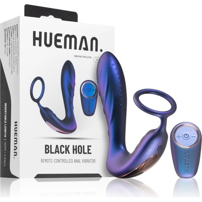 Hueman Black Hole 2 in 1 анален разширител с дистанционно управление 14.3 см