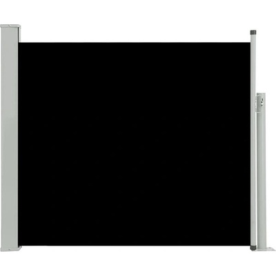 Greatstore Zatahovací boční markýza / zástěna na terasu 100 x 300 cm černá