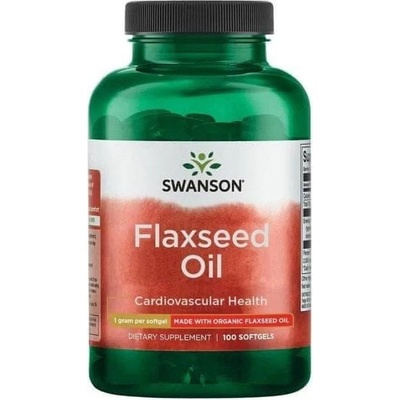 Swanson Flaxseed Oil 1000 MG 100 kapsúl