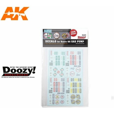 AK interactive 1:24 Decals for Route 66 Gas Pump (color decals)