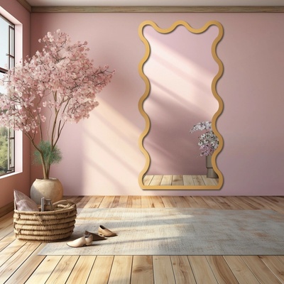 Alfaram Nepravidelné zrkadlo s MDF rámom - BLOBS TWIST 70x140
