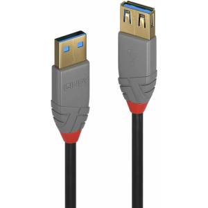 Lindy LNY-36761 : : USB 3.1 Gen1 кабел, Anthra Line, Type A-А, M-F, удължителен, черен, 1.0 м (LNY-36761)