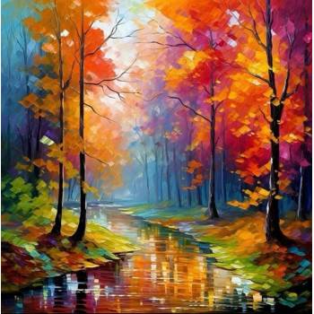 Norimpex - Puzzle Diamant painting: Peace in the forest 30x40cm - 1 - 39 piese