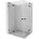 Mexen Lunar L Duo лява душ кабина 85 x 70 см, прозрачна, черна - 834L-085L-070P-70-00 (834L-085L-070P-70-00)