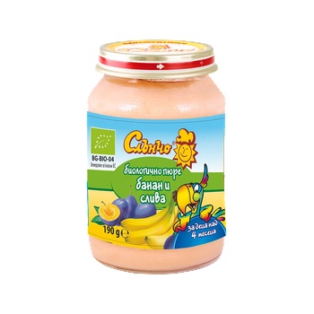 Image 1 of Слънчо био пюре банан и слива - 190 г