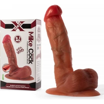 Дилдо с двойна плътност, реалистични вени, 15, 5см. - Mike Cock Flesh (XMEN000215)