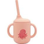 Sassi Силиконова чаша със сламка Sassi - Slurpy The Octopus, розова (SSSI0795)