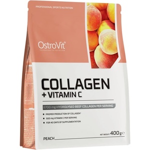 OstroVit Collagen + Vitamin C / Powder [400 грама] Праскова